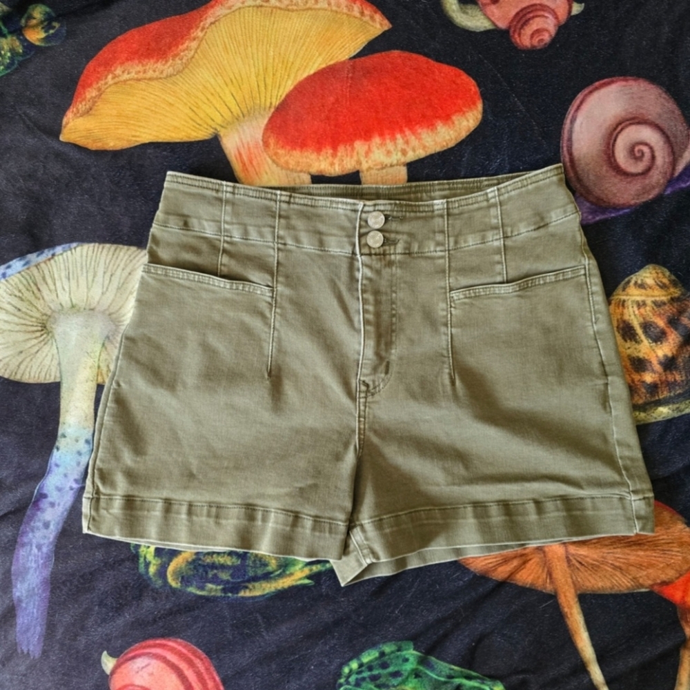 Maurices Olive Green Denim Shorts